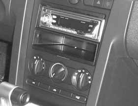 Double DIN Mount Radio Provision Stacked ISO Units Provision KIT COMPONENTS ) Radio Housing (single DIN w/ pocket) ) Radio Housing (double DIN / stacked ISO DIN) C) Double DIN rackets D) ISO rackets