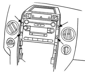 circuit. Unsnap and remove entire panel surrounding the radio and climate controls.