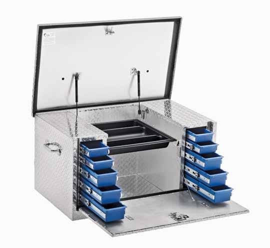 hest Drawer Slides Lid Opens 90 for easy loading and unloading of tools and equipment Patented Foam Filled