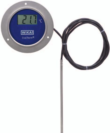 features LCD display Variants with sensors for insertion, mounting into a thermowell or with contact bulb for mounting on a pipe surface For all standard thermowell designs Measuring range -40.