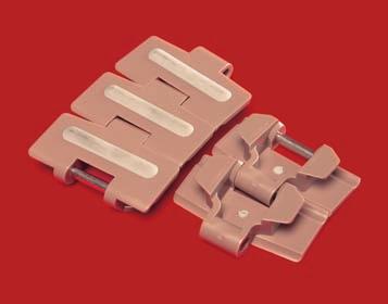 PLASTIC TABLETOP CHAINS WITH RUBBER TOP page 122 page 70 STANDARD RADIUS HEAVY DUTY SINGLE HINGE TAB Chain type Code nr.