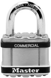 pry resistance 1-9/16in (40mm) wide laminated steel body for superior strength 4-pin tumbler cylinder helps prevent picking Shrouded Padlocks Armored shackle guard and hardened steel shackle defies