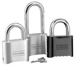 Standard s Combination Padlocks Set-your-own 4-digit combination for convenience and security Reset to any of 10,000 personalized combinations Nos.
