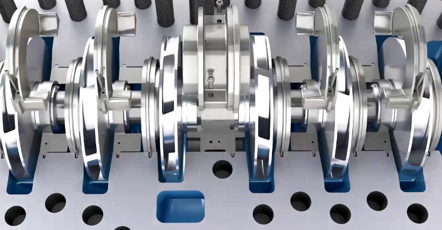 Split Channel Rings and Center Bushing Benefits Eliminates the need for disassembly of the rotor