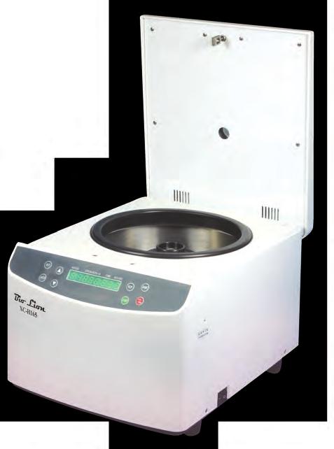 High Speed Centrifuge Model XC-H165 These high performance centrifuges are compact versatile units which are designed to spin a large number of tubes at higher RCF in less time.