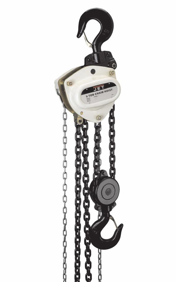 JET L0 Series Hand Chain Hoists Full range capacity 1/2 to tons Compact and portable for ease of positioning material Engineered for commercial and industrial lifting applications All steel
