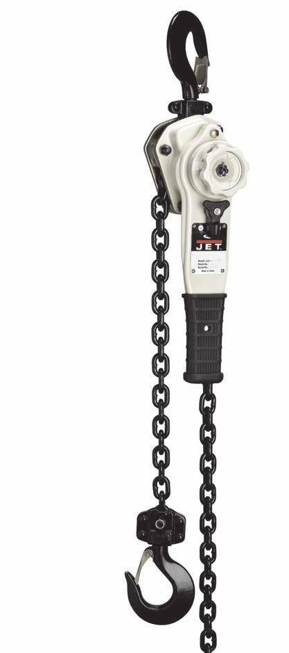 JET JLH Series Lever Hoists 3/4ton to 6ton Capacities Available in ft, ft, and ft lifts Light weight, compact design for low head room applications All units feature premium 0 grade chain for extreme