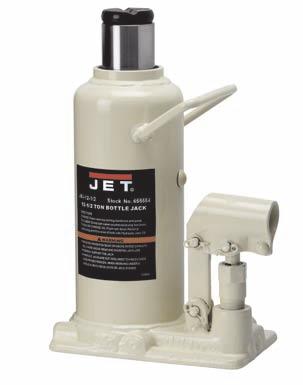 JET JHJ Series HeavyDuty Industrial Bottle Jacks For lifting, pushing, spreading, bending, pressing or straightening requirements Not affected by temperature extremes Low profile truck models or