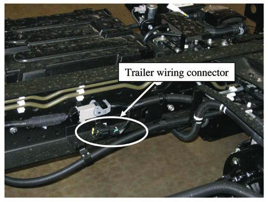 Trailer Wiring Connector There is a wiring harness that allows upfitter to control trailer lighting functions without having to splice into the vehicle tail lamp harness.