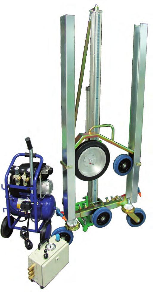 5 m / s) 1 SWS 83 storage wire saw with linkage 1 foot plate with 2000 mm column 1 diagonal support 1 hydraulic motor 1 compressor (10 bar, 20 l tank) with control unit 1 pneumatic hoses set 10 m 2