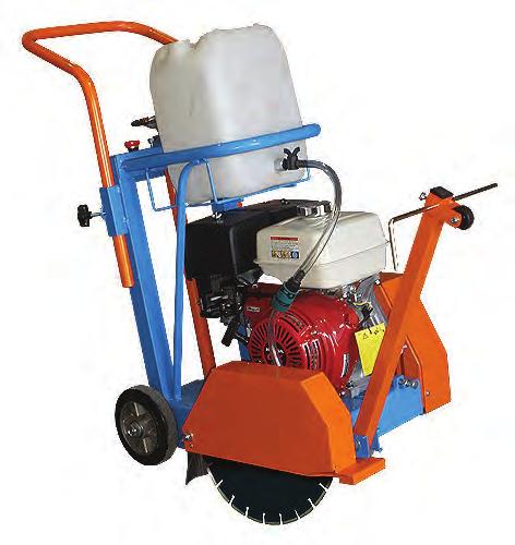 Wheel regulated cutting depth. Double drive refrigeration through its tank or external supply. Two sides drive refrigeration. Optional electric start.
