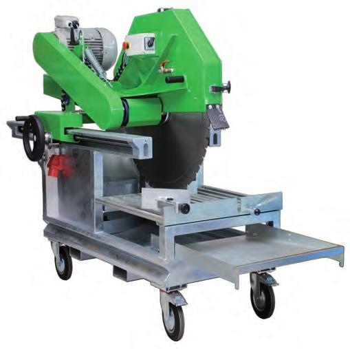 TABLE CUTTERS BS 750 Locking brake Master 800 / 1000 / 1200 Compact and easily manageable brick saw for saw blades Diametar of disk 750 mm and cutting depth up to