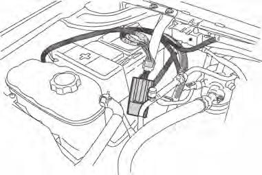 Install Controller and Wire Harness Use the two (2) 11" Cable Ties to mount the Controller to the support arm next to the battery (behind the support arm on diesel engines).