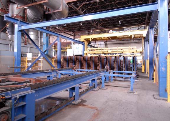 CASTING SECTION CANEFCO log load building system Motorized lay down tables for load building system CANEFCO electric rotary type charging car SCRAP CHARGING MACHINE RACKWITZ INDUSTRIENLAGEN-RIA