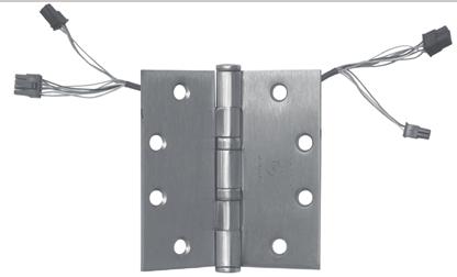 ElectroLynx Hinge (QC option) Each hinge features concealed plug connectors that eliminate the need for separate or exposed wiring. Standard connectors make installation quick and simple.