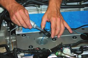 45. Re-install the knock sensors and torque them to 15 ft-lbs.