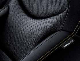 Stitching (Black OneTone) Black Cloth & Leather* Upholstery with Orange Stitching (Black