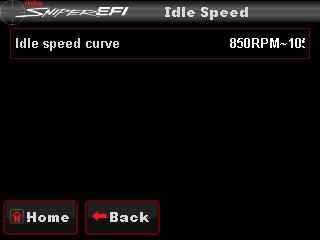 Idle Speed Idle speed will allow you to change the target idle speed for different coolant temperatures.