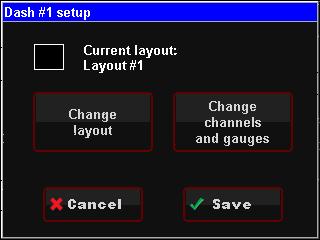 6. Press the Change channels and gauges icon to change which channels and how they are displayed within the layout chosen in step 5. 2. Press the Multi-Gauge icon from the Monitor Menu 7.