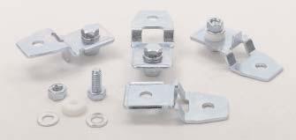 WALL MOUNTING BRACKETS SDWC-010 Manufactured from 2.5 mm thick zincpassivated sheet steel. Includes 4 pieces.