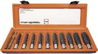 2 ejector pins 1926500 HSS-Co Cutter Set Cutting depth 2 9906050 Content of the set: 6 cutters, Ø 9/16, 5/8, 11/16, 13/16, 15/16, 1-1/16 in solid