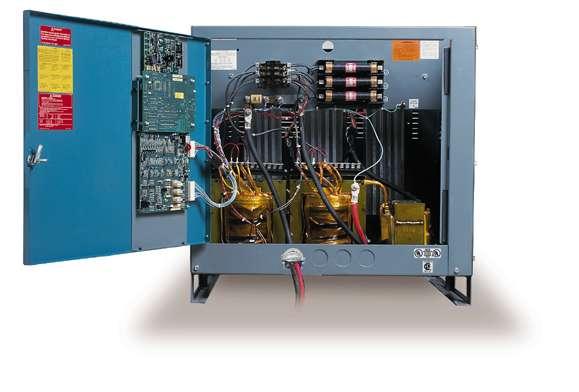 ing Ultra Charge works successfully in any e Prominently displayed labels Voltage change-over Fuse sizes Modular boards designed for lower maintenance costs Wide, hinged door for easy access AC