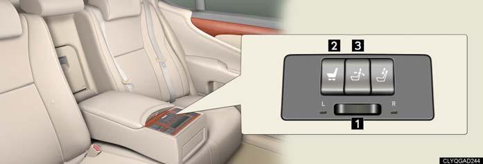 Topic Before Driving Power Rear Seat (5-seat models) (If Equipped) 3 Selecting the seat Adjusting the seat position Adjusting the seatback upper angle Returning the rear seat from the front