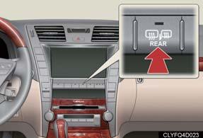 To defog the rear window and the outside rear view mirrors, press the button.
