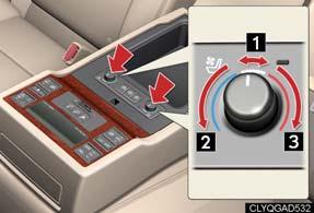 Off Ventilation 3 Cool air 4 Warm air Entering and Exiting Before Driving When Driving Rear climate control