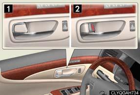 Topic 6 Opening and Closing Door Locks Locking the vehicle from inside Inside lock button