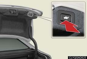 Power trunk opener and closer (if equipped) To open the trunk from inside the cabin, simply press the trunk opener.
