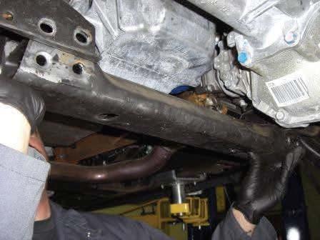 Remove the front driveshaft from the differential and let hang out of the way.