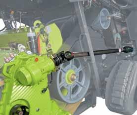 Direct powerband drive between the engine and: QUICK STOP Active braking brings the crop flow to a halt quickly when the main drive is disengaged The