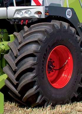 Exclusive to forage harvesters tire pressure adjustment at the touch of a button.