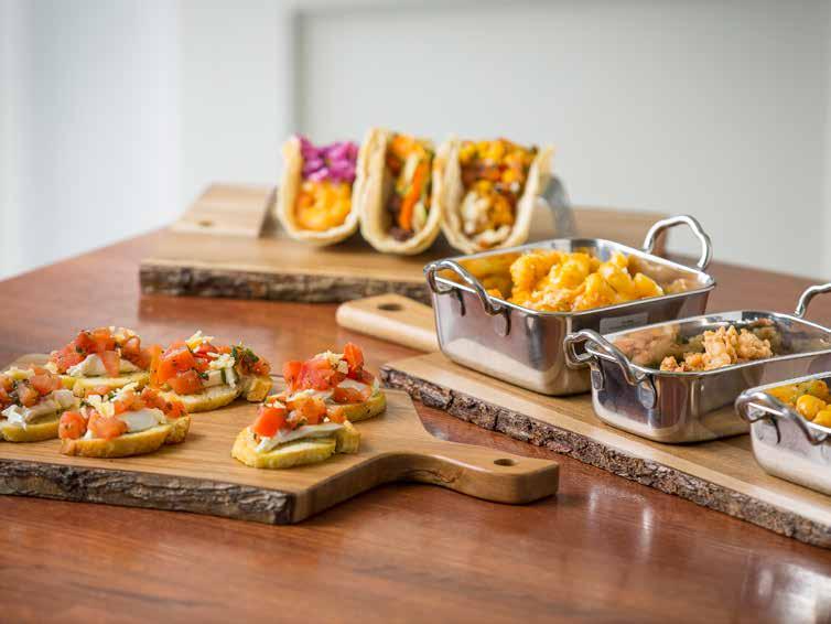 ACACIA COLLECTION Make a statement to any buffet or tabletop setting. Accent your food offering with TableCraft s handcrafted Acacia Wood Collection.