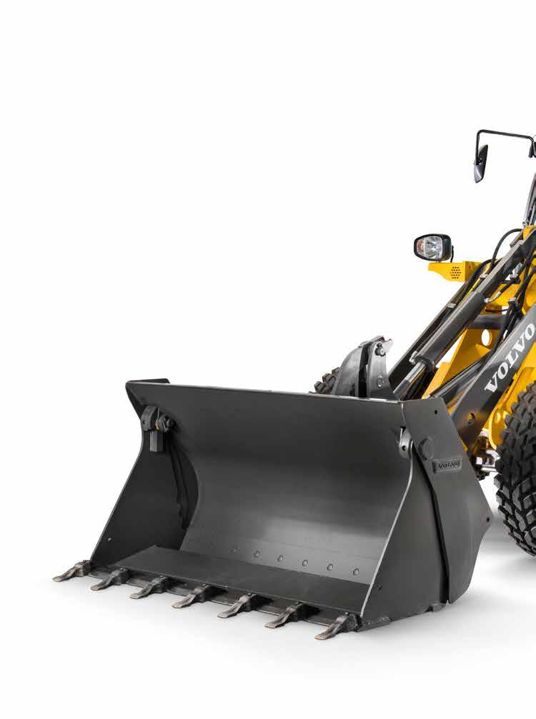 Fully loaded All-rounder compact loader Volvo attachments are perfectly matched to the machine s linkage, hydraulics and driveline to increase productivity.