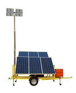 1.5KW Solar Power Generator w/ Pneumatic Light Tower Mast - (4) 120 Watt