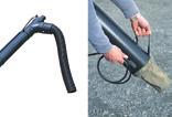 Two sizes of optional telescoping downspouts (A) 5'6" to 10' and (B) 9' to 14' are also available for greater reach for