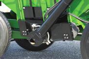 Color-coded nylon cords provide convenient on/off control for oneperson operation. Hydraulic hoses run to the front of the gravity box for easy hookup.