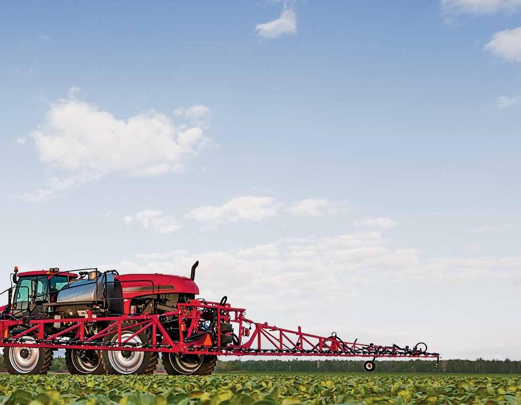 AUTOFOLD PLUS The AutoFold Plus boom fold/unfold feature is part of the Case IH 120-foot (36.5 m) spray boom package.