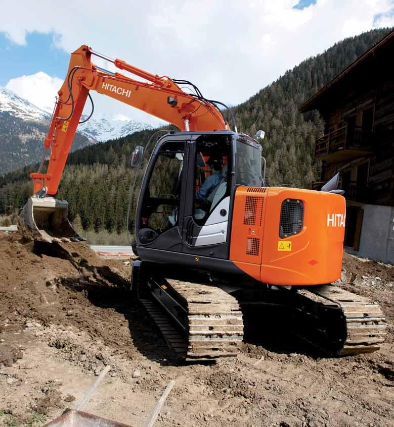 ZAXIS 135US PRODUCTIVITY Although the ZAXIS 135US has been created to help increase productivity levels on the job site, it has also been designed to have a reduced impact on the environment.