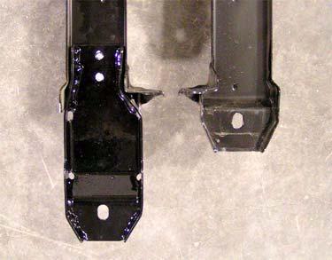 holes in kit bracket (radiator, driver). e.