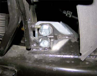 Install bumper support onto two kit brackets (front bumper) with two kit bolts (1/2 x 1-1/2