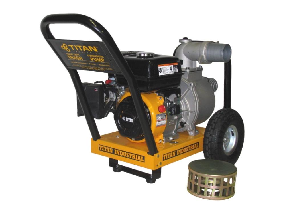 Titan Industrial Commercial 3 X 3 Trash Pump TTP 300 Engine Engine Type Horse Power Fuel Fuel Capacity Ignition System Dimensions (inches) Net Weight Warranty Gallons per hour Titan 6.