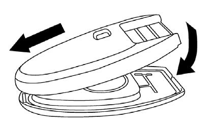 Fig. 35 32) Disposing of old key fobs. a) Insert a small flat blade screw into bottom of old fob and gently pry apart as shown in Fig.