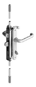 Lever Compression Lock 4-Point The Lever Compression Lock is a mortised, multipoint swing door lock, available in a mm or 40mm backset.