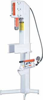 Shop Press C FRAME 25 Tons Press R P 216 mm Internal Thread SPM256C 60846 140 mm Can be bench mounted or on optional pedestal base. Bench mount requires less than 1.4 sq. m. of space; on optional pedestal, only 0,4 sq.