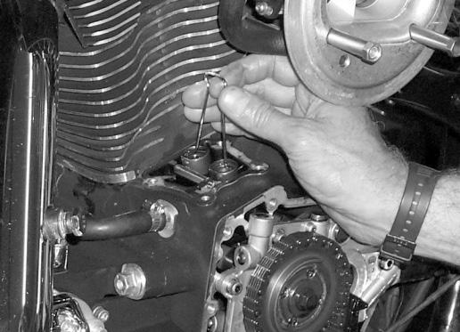4. If you wish to save the stock pushrods, follow the procedure in the Harley-Davidson service manual for pushrod removal.