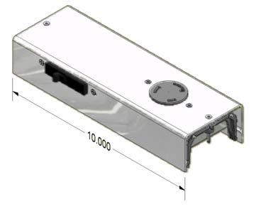 Modules are easily removed by disengaging the cams with an allen key. The E31 style modules are 10 long and exactly match the raceway system profile.