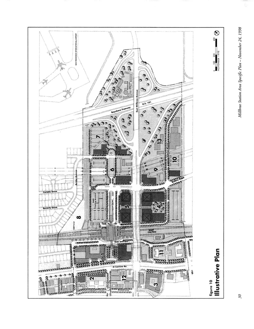 MILLBRAE CONTEXT Specific Plan Illustrative / TOD station area goals Text to be